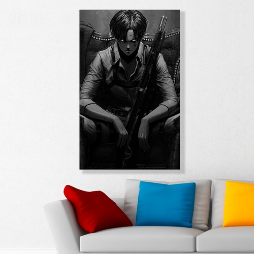 Cuadro Decorativo Attack On Titan Levi Art 80x50cm