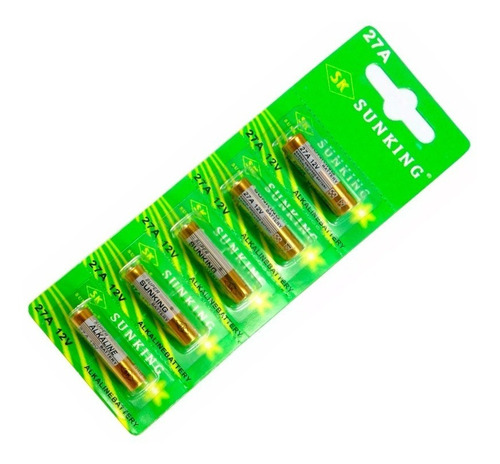 Pilha Wlxy Bateria 27a Gp2 Cilíndrica - Kit De 5 Unidades