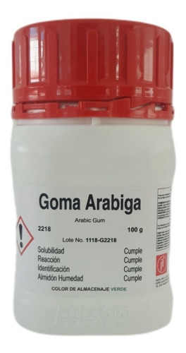 Goma Arabiga (acacia) R. A. De 100 G Fagalab