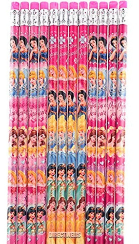 Disney Princess Autentico Paquete De 12 Lapices De Madera Co