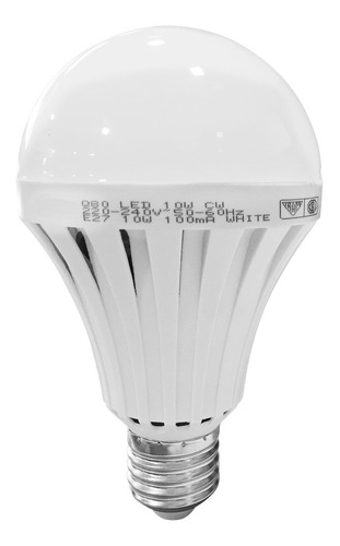 Lámpara Foco Emergencia Led 10w = 100w 3 Horas Autonomía Rosca Edison E27 Luz Día Fría Blanca