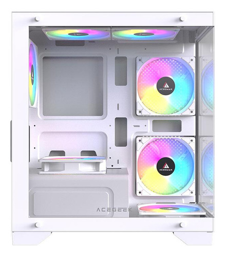 Gabinete Gamer Acegeek Rhythm Mid-tower Lateral/vidro Branco
