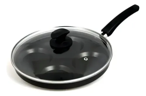 Frigideira Multiuso Antiaderente com Tampa Vidro para Ovos e Hamb...