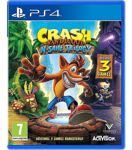 Jogo Crash Bandicoot N'sane Trilogy - Ps4 Mídia Física
