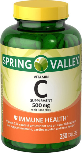 Vitamina C + Rose Hip Sistema Inmune 250 Tabletas Eg I11