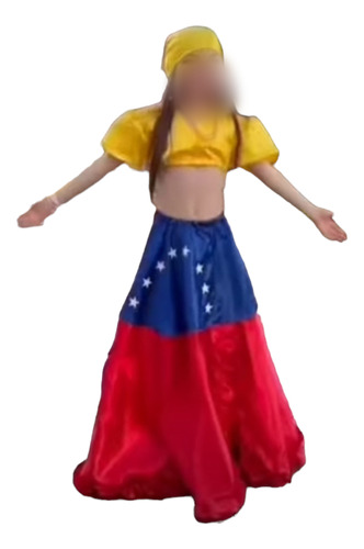 Vestido Venezuela Tricolor Joropo Llanero
