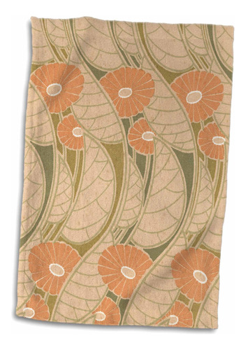 3d Rose Marigold Vintage Art Nouveau Swirl Abstract An...