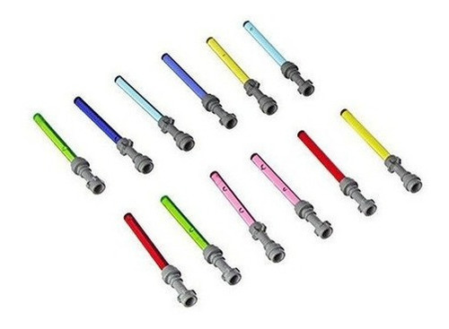 Lego Star Wars Lightsaber Lote De 12 Gray Hilt Purple, Pink,