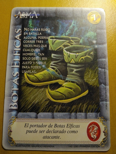 Botas Élficas. Carta Mitos Y Leyendas. Primera Edición