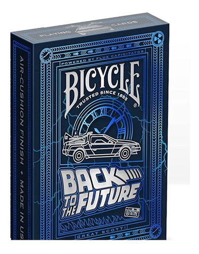 Bicycle Back to the Future: jogo de cartas de pôquer de luxo, cor azul
