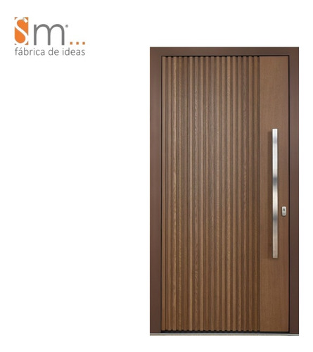 Puerta Elegante Nogal80x213 P/interior Recámara O Principal Nogal