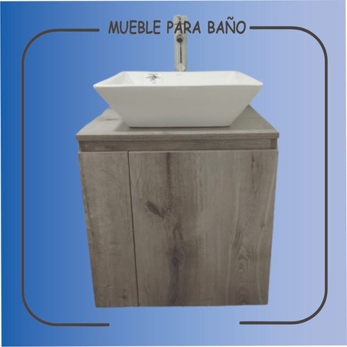 Mueble Para Baño Con Lavamanos, Aéreo, Moderno 006