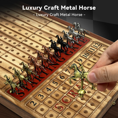 Juego De Mesa De Carreras De Caballos Bznota, Tamaño Grande,