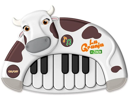 La Granja De Zenón Piano Musical Vaca Lola Interactivo Color Blanco