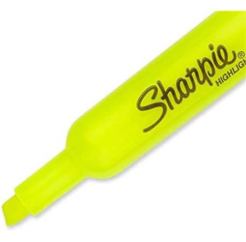 Sharpie Accent Tank Con Punta Biselada, Amarillo Fluorescent