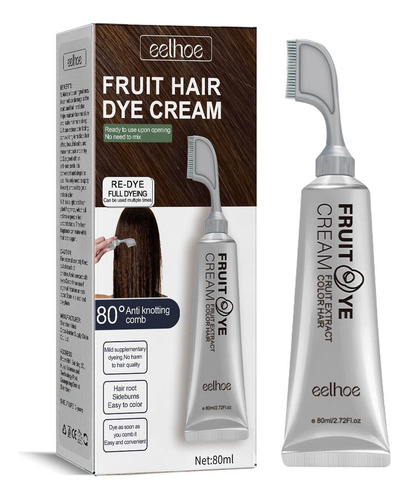 Crema Para Teñir El Cabello V Fruit Hair Cream Con Peinador.