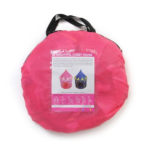 Combo Carpa Castillo Para Princesas Rosado + Tapete De Fomi
