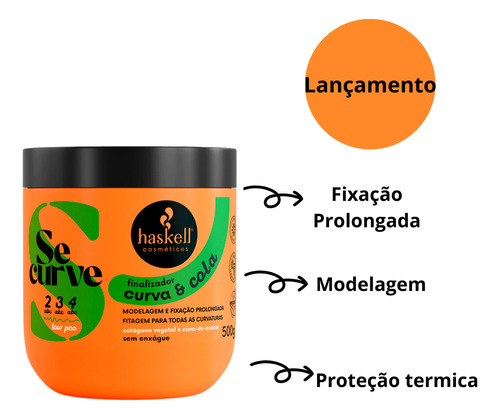 Gelatina Finalizadora Curva E Cola Se Curve Haskell 500g