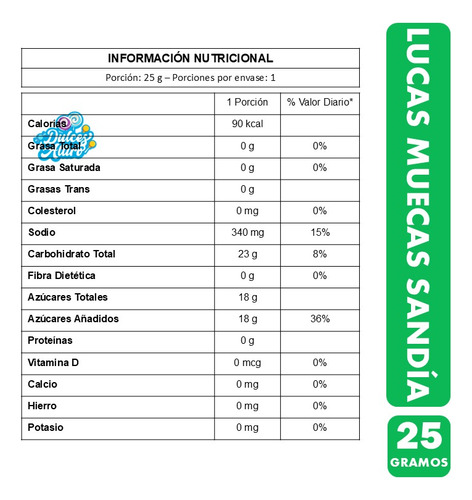 Lucas Muecas Sandía - Paleta De Caramelo Mexicano (25 Gr)
