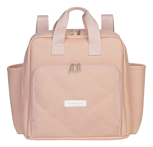 Mochila Maternidade Vintage Rosê Masterbag Classic Basic
