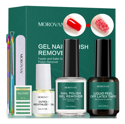 Morovan Kit Removedor De Esmalte De Gel Para Quitar Uas, Jue