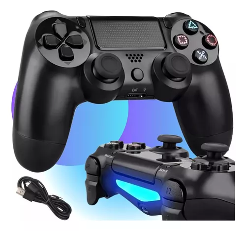 Kit 2 Controle Gamepad Bluetooth Joystick Compatível com PS3 PS4 PC Android  Ios - Vermelho+Azul