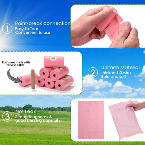 Bolsas Biodegradables Para Excrementos De Perro Wdfaack, Ros