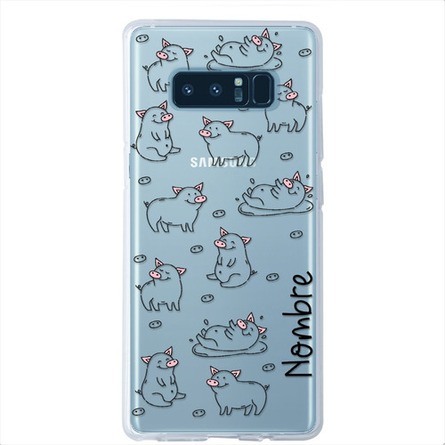 Funda Para Galaxy Cerditos Personalizada Nombre