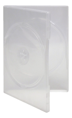 10 Estuche Dvd Transparente Doble 14mm Plastico Para Portada
