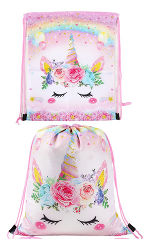 Mochila Con Cordón De Unicornio, Bolsa De Regalo De Cumpleañ