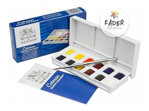 Caja Acuarelas Cotman Winsor & Newton 12 Past Barrio Norte