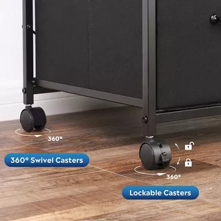 Devaise 3 Drawer Mobile File Cabinet, Rolling Printer Stand