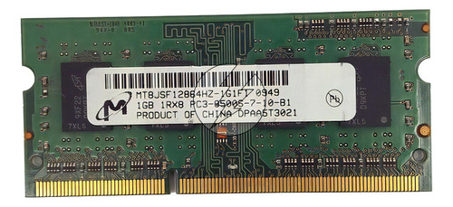 Memoria Micron 1gb Pc3-8500s 1066mhz Sodimm Muy Buena (Usado)