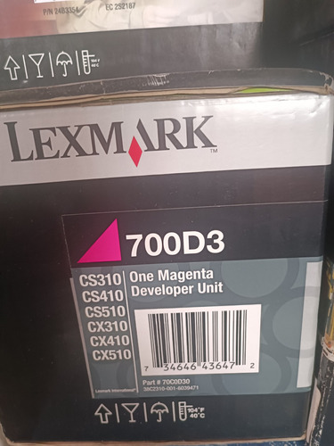 Unidad Imagen Lexmark Developer Magenta Cx 410 Cx510 