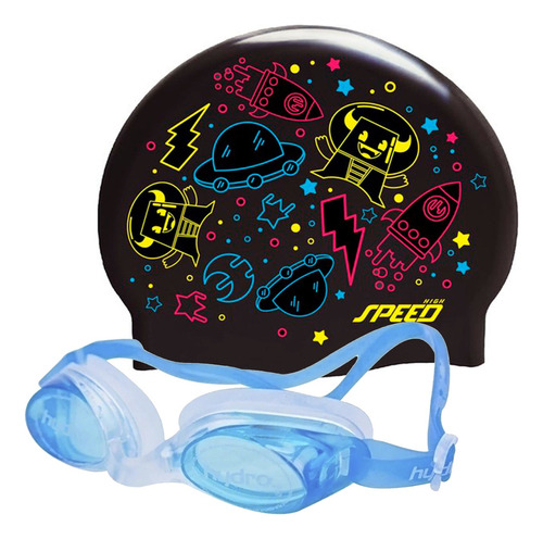 Kit Antiparras Natacion Niños Hydro + Gorra Silicona Speed