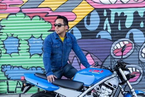 Jean con protecciones para moto sale