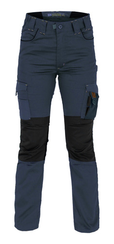 Pantalon Cargo Hw Dakota Spandex Mujer Deep Blue