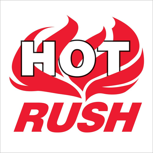 Etiqueta Envio  Hot Rush  4.0 X In Rojo Blanco 500 Rollo 1