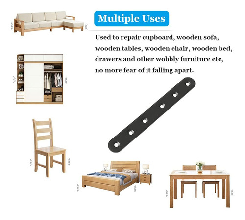 Placa De Reparación De Soporte Recto Para Unir Madera Y Meta