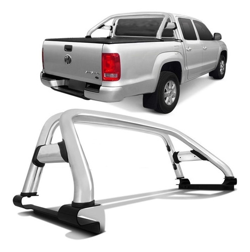 Barra Antivuelco O Roll Bar Cromado Para Camioneta Vw Amarok