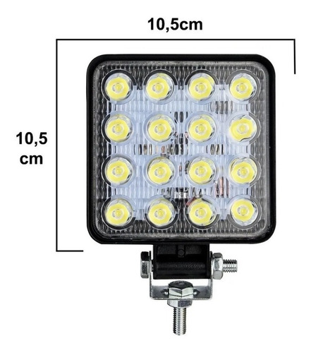 Kit 2 Faros Reflectores Led 4x4 Off Road 48w 12 A 24v Camion
