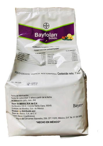 Bayfolan Solido 1 Kg Fertilizante Bayer