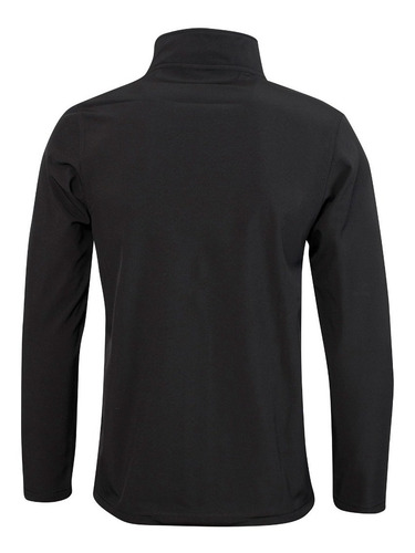 Imagen 4 de 5 de Campera Softshell Negra Club Atletico De San Isidro Casi