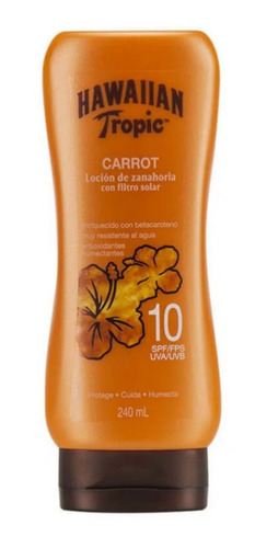 Protector Hawaiian Tropic Tanning Fps 10 Carrot Lotion 240ml