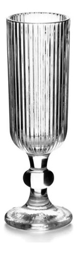 Copas De Vidrio Labrado A Rayas Para Champagne  | Set X 6