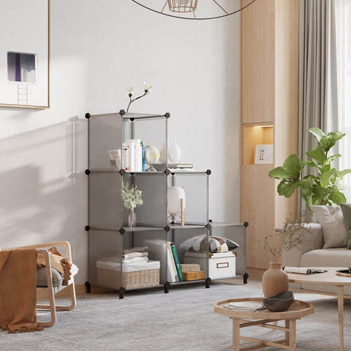 Organizador De Almacenamiento En Cubos Apilable Gris