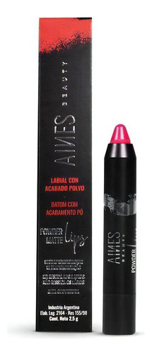 Labial Aines Beauty Powder Matte Lips Color Fucsia 2.5g