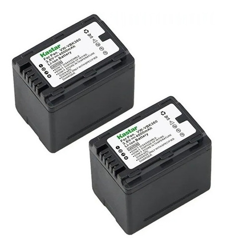2 Bateria Pila Vbk360 P/ Videocamara Panasonic Sdr-s70 Y Mas