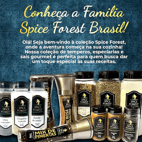Lemon Pepper Spice Forest tempero a base de pimenta limão e sal sem glúten 60g
