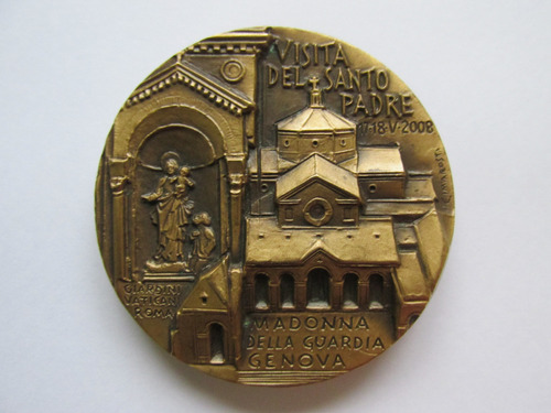 Antigua Medalla Papa Benedicto Xvi Vaticano Roma Muy Escasa (Usado)